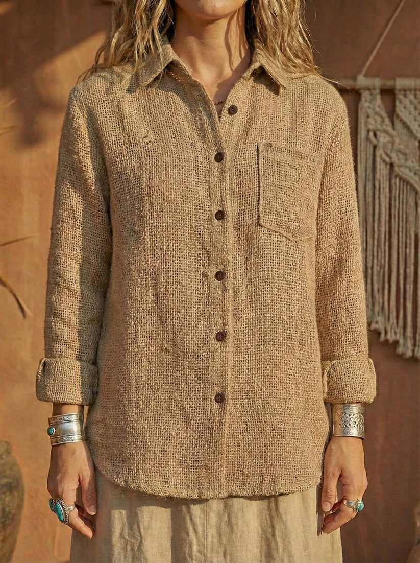 Sand Dune | Unisex Cotton Mesh Shirt | Breathable Open Weave Cotton | One Size - Image 2