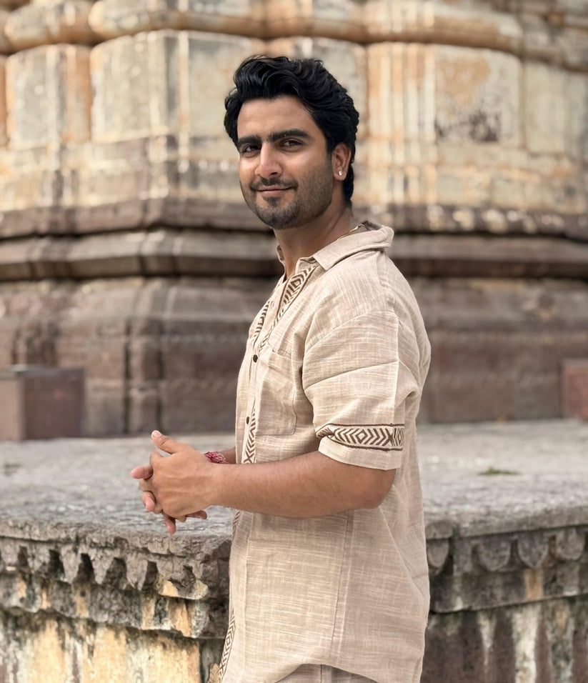 Sandstone Beige Linen Shirt - Image 3